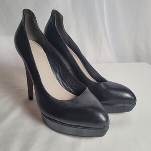 Pour La Victoire Black Leather Women's Pumps Heels Size 8